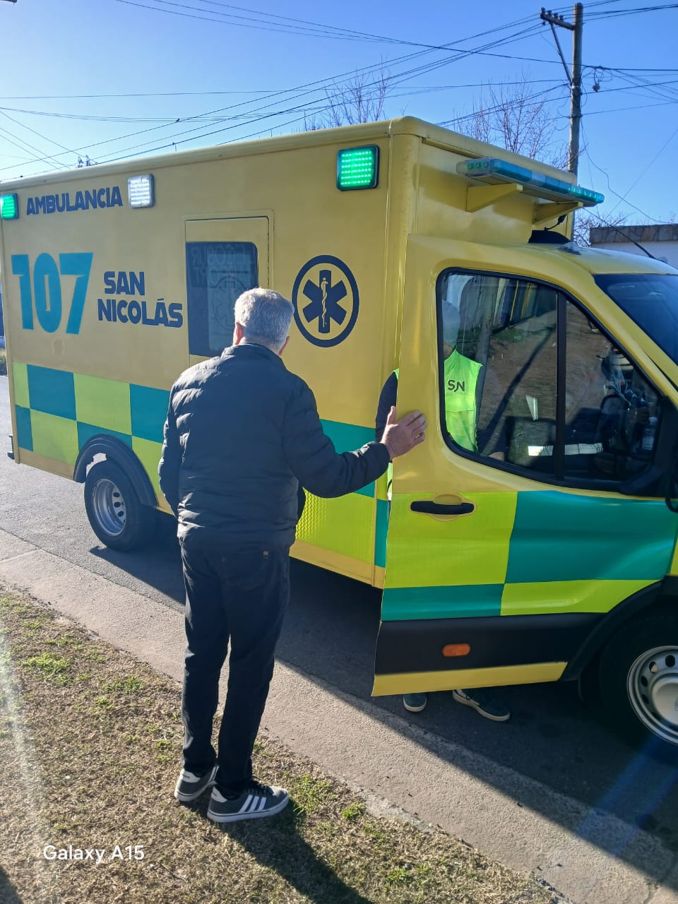 Intervención del servicio de emergencias 107 de San Nicolás